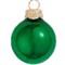 Whitehurst Shiny Finish Glass Christmas Ball Ornaments - 2.75" (70mm) - Green - 12ct